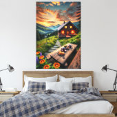 Impression sur toile Sérénité de la cabane au couc (Insitu(Chambre))