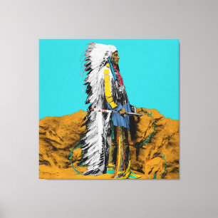 Impression sur toile Sioux Lakota amérindien
