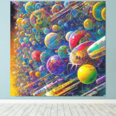 impression sur toile Space Race (Insitu (Plancher de Bois))