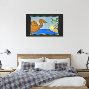 Impression sur toile Spinosaurus Film Reel Dinosau