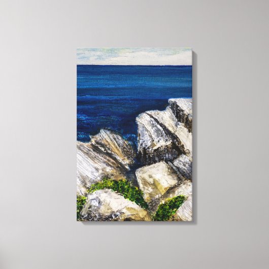 Impression sur toile - Sur les rochers (Recto)