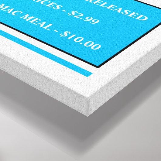 Impression sur toile tendue (Coin(Bas))