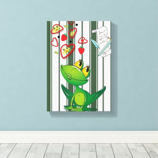 Impression sur toile tendue à rayures grenouille c (Insitu (Plancher de Bois))