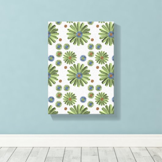 Impression sur toile tendue Abstrait Vert  (Insitu (Plancher de Bois))