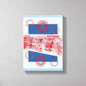 Impression sur toile tendue abstraite bleue circul (Recto)
