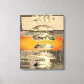 Impression sur toile tendue abstraite de plumes br (Recto)