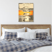 Impression sur toile tendue abstraite de plumes br (Insitu(Chambre))
