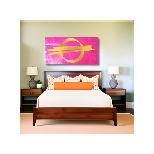 Impression sur toile tendue abstraite moderne en o