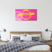 Impression sur toile tendue abstraite moderne en o (Insitu(Chambre))