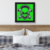 Impression sur toile tendue Alien Gym vert (Insitu(Chambre))