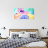 Impression sur toile tendue aquarelle abstraite (Insitu(Chambre))