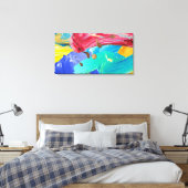 Impression sur toile tendue Art mural abstrait ble (Insitu(Chambre))