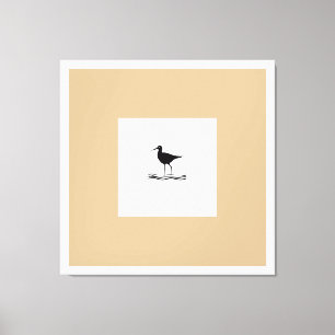 Impression sur toile tendue beige et blanc d'oisea