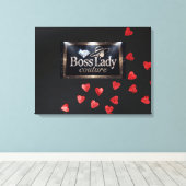 Impression sur toile tendue Boss Lady Hearts (Insitu (Plancher de Bois))