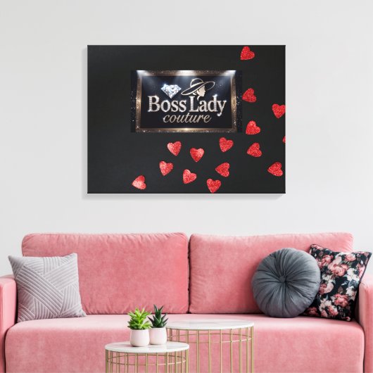 Impression sur toile tendue Boss Lady Hearts (Insitu(Salon))