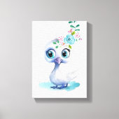 Impression sur toile tendue Canard blanc mignon (Recto)