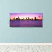 Impression sur toile tendue - Chicago Skyline (Insitu (Plancher de Bois))