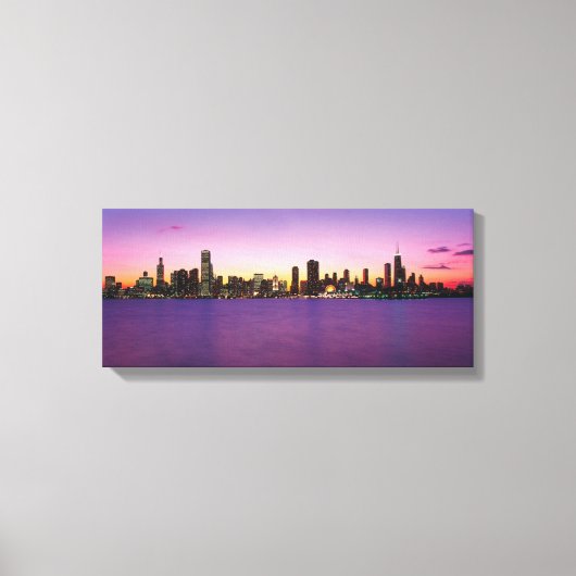 Impression sur toile tendue - Chicago Skyline (Recto)