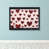 Impression sur toile tendue Cœurs (Insitu (Plancher de Bois))