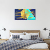 Impression sur toile tendue Collage Abstrait Bleu (Insitu(Chambre))