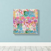 Impression sur toile tendue d'abstrait floral (Insitu (Plancher de Bois))
