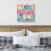 Impression sur toile tendue d'abstrait floral (Insitu(Chambre))