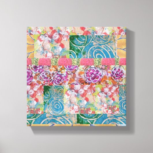 Impression sur toile tendue d'abstrait floral (Recto)
