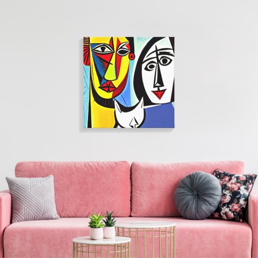 Impression sur toile tendue d'art abstrait (Insitu(Salon))