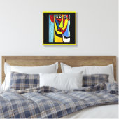 Impression sur toile tendue d'art abstrait (Insitu(Chambre))