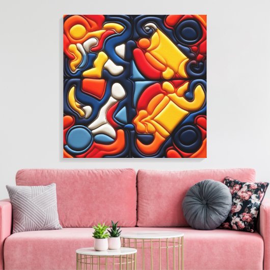 Impression sur toile tendue d'art moderne (Insitu(Salon))
