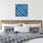Impression sur toile tendue de bandes ondulées Bat (Insitu(Chambre))