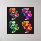 Impression sur toile tendue de femmes colorées (Recto)