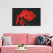 Impression sur toile tendue de fleurs rouges incro (Insitu(Salon))