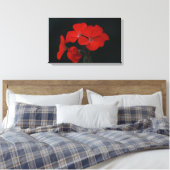 Impression sur toile tendue de fleurs rouges incro (Insitu(Chambre))