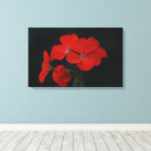 Impression sur toile tendue de fleurs rouges incro (Insitu (Plancher de Bois))