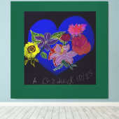 Impression sur toile tendue de la session florale (Insitu (Plancher de Bois))