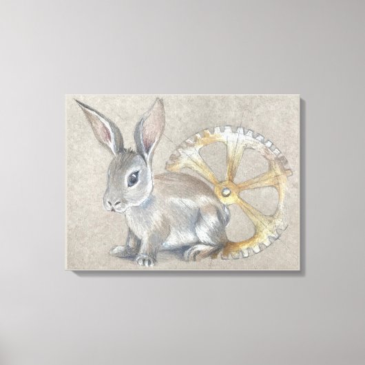 Impression sur toile tendue de lapin (Recto)