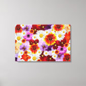 Impression sur toile tendue de mosaïque de fleurs (Recto)