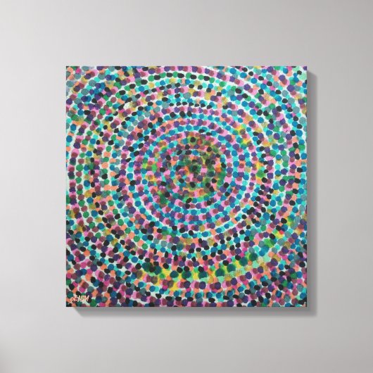 Impression sur toile tendue de spirales de confett (Recto)