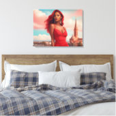 Impression sur toile tendue de super modèle (Insitu(Chambre))
