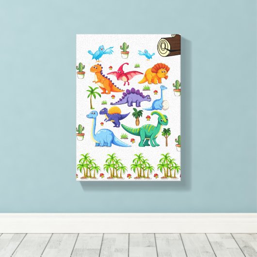 Impression sur toile tendue Dinosaure faune (Insitu (Plancher de Bois))