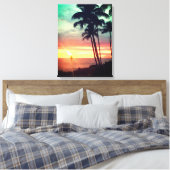 Impression sur toile tendue du beau coucher de sol (Insitu(Chambre))