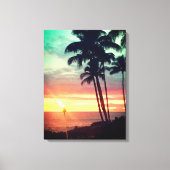 Impression sur toile tendue du beau coucher de sol (Recto)