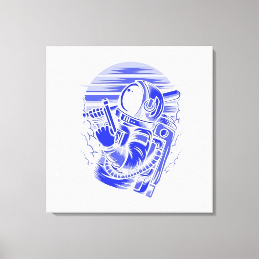 Impression sur toile tendue du statut d'astronaute (Recto)