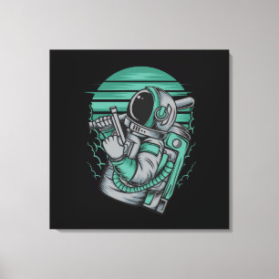 Impression sur toile tendue du statut d'astronaute