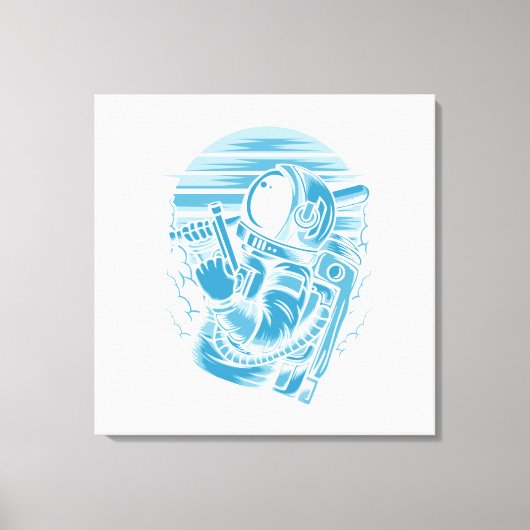 Impression sur toile tendue du statut d'astronaute (Recto)
