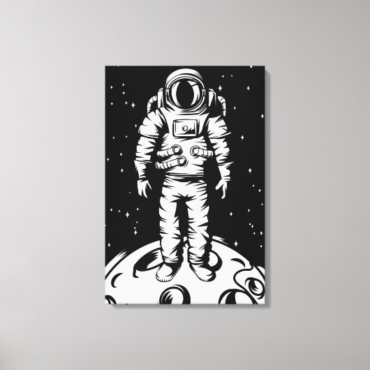 Impression sur toile tendue du statut d'astronaute (Recto)