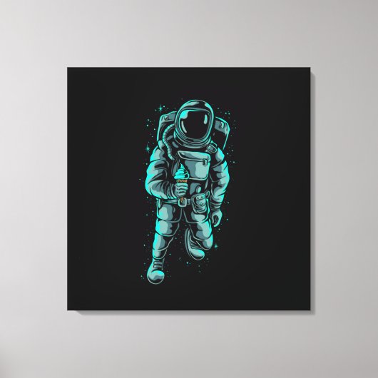 Impression sur toile tendue d'un astronaute mangea (Recto)