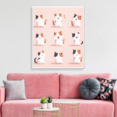 Impression sur toile tendue d'un chat souriant heu (Insitu(Salon))
