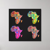 Impression sur toile tendue d'une carte colorée de (Recto)
